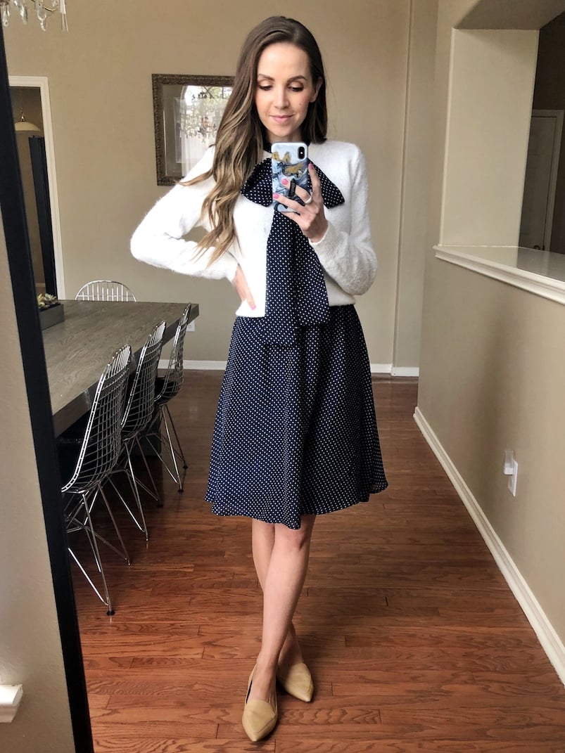 sweater over a dress capsule wardrobe
