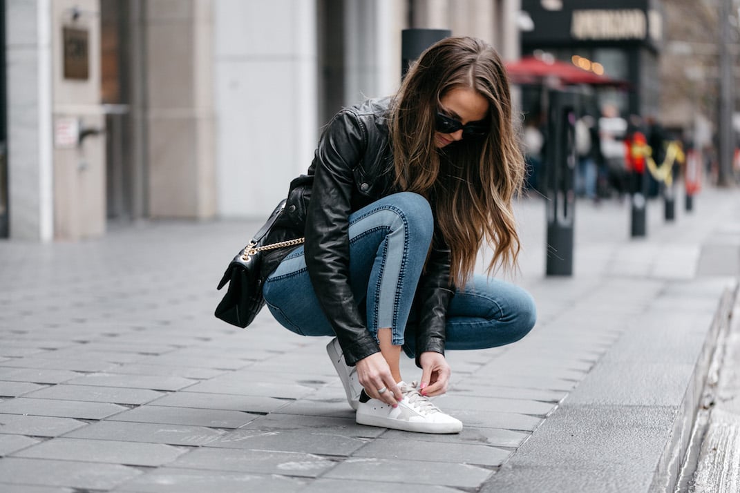 these cute side striped jeans are under $30!!
