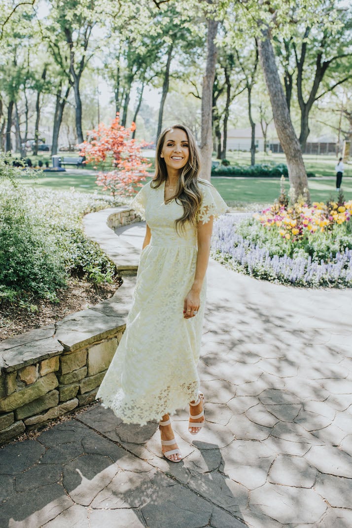 learn how to make this gorgeous fit and flare lace dress with these free sewing instructions