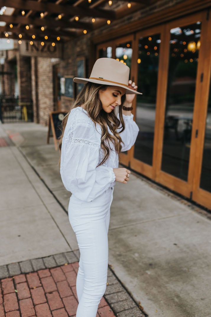 an all white look for summer