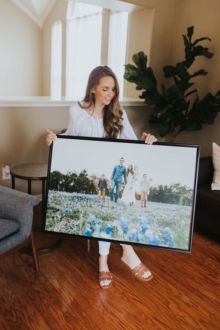 mixbook canvas print with floating frame