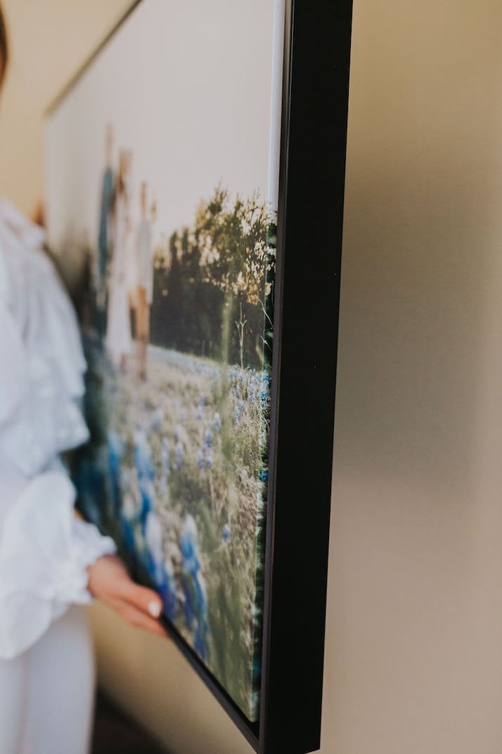 this gorgeous floating frame from mixbook looks fantastic on the canvas print