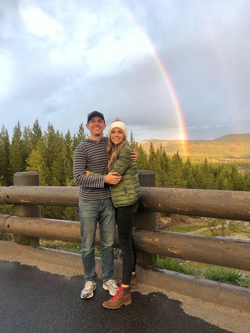 yellowstone national park rainbow
