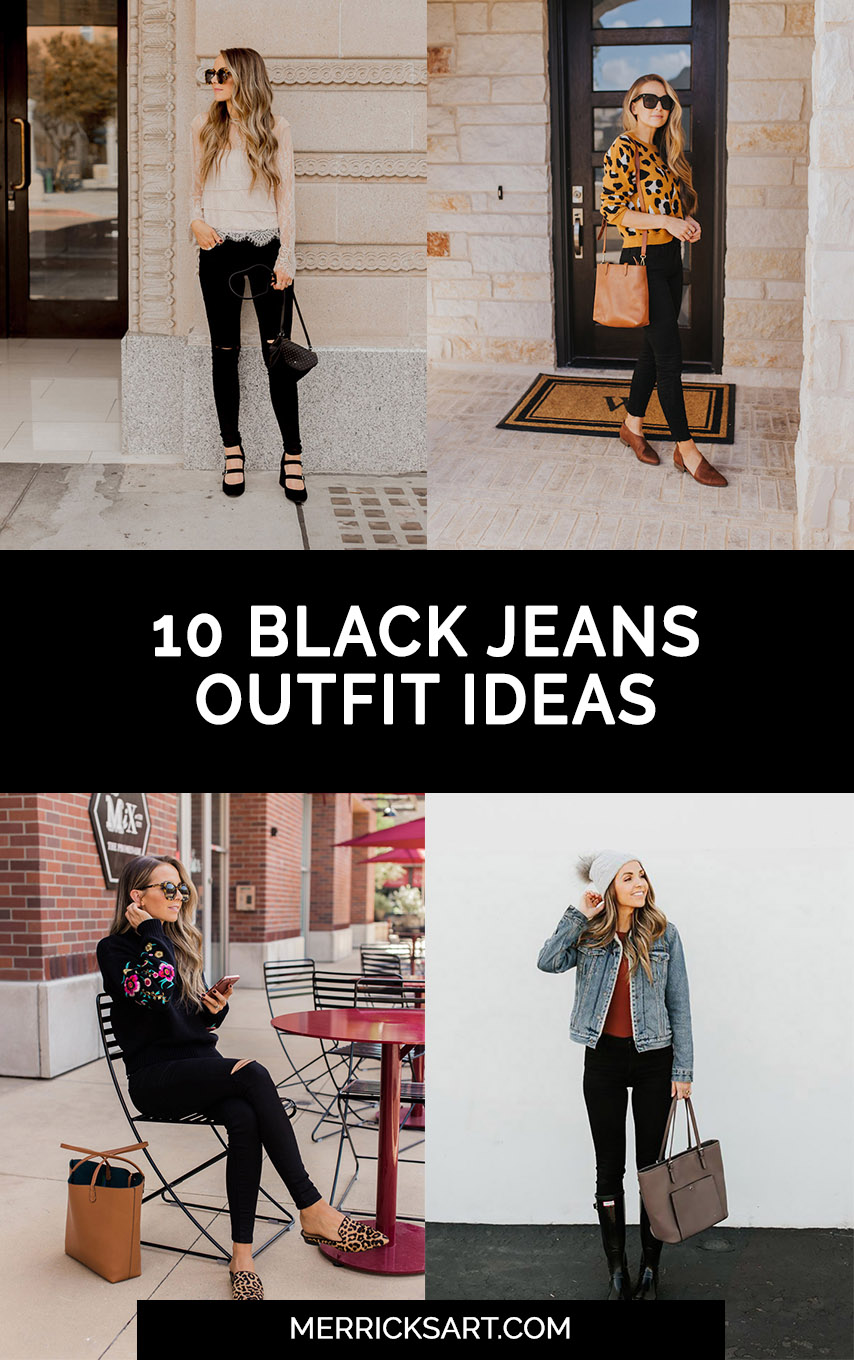 cute outfits with black jeans