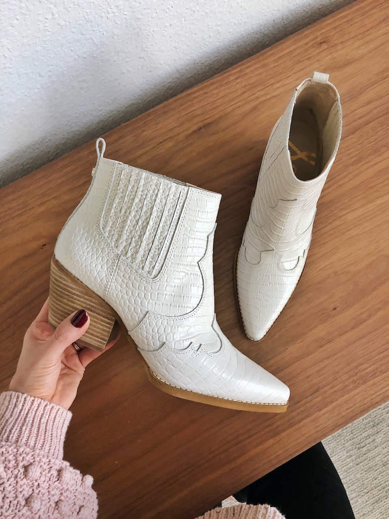 white sam edelman boots