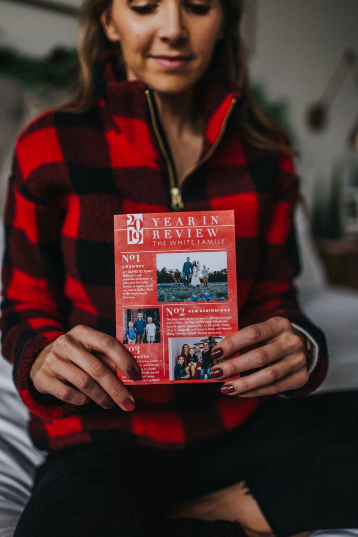 mixbook year in review holiday card