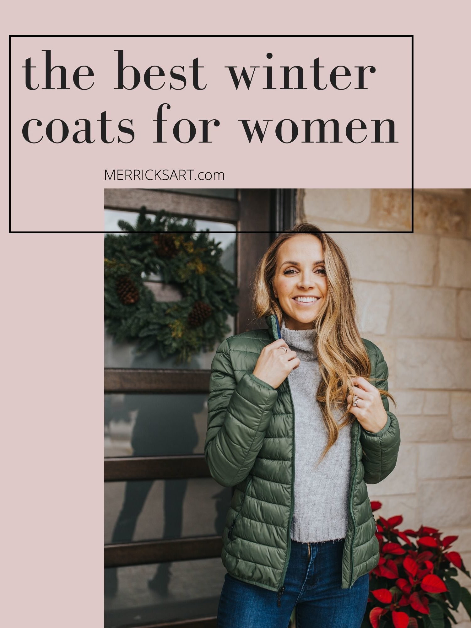 graphic with merrick in green coat for winter