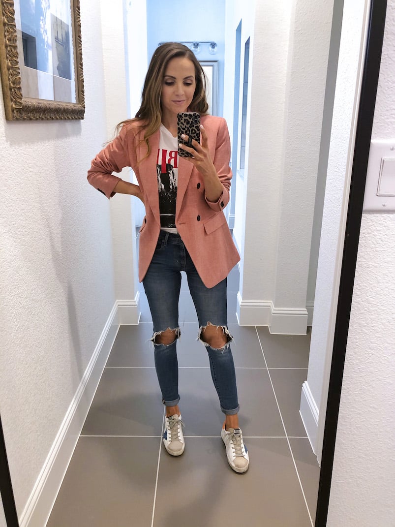 pink loft blazer