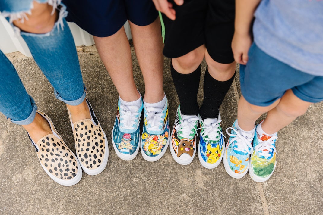 hand painted vans sneakers