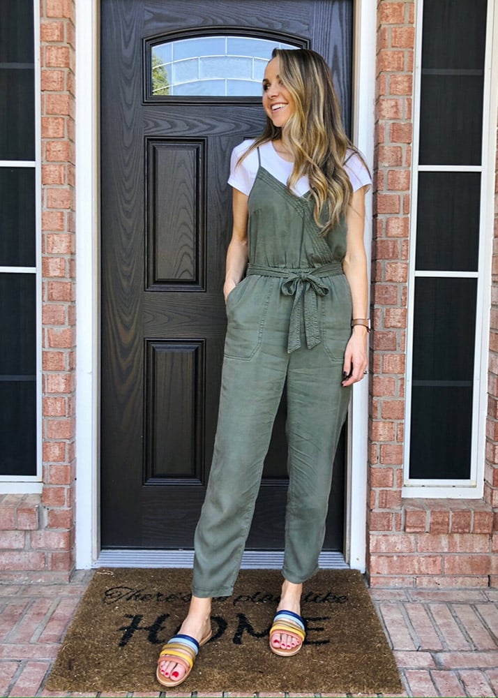 weekend recap - olive green jumpsuit