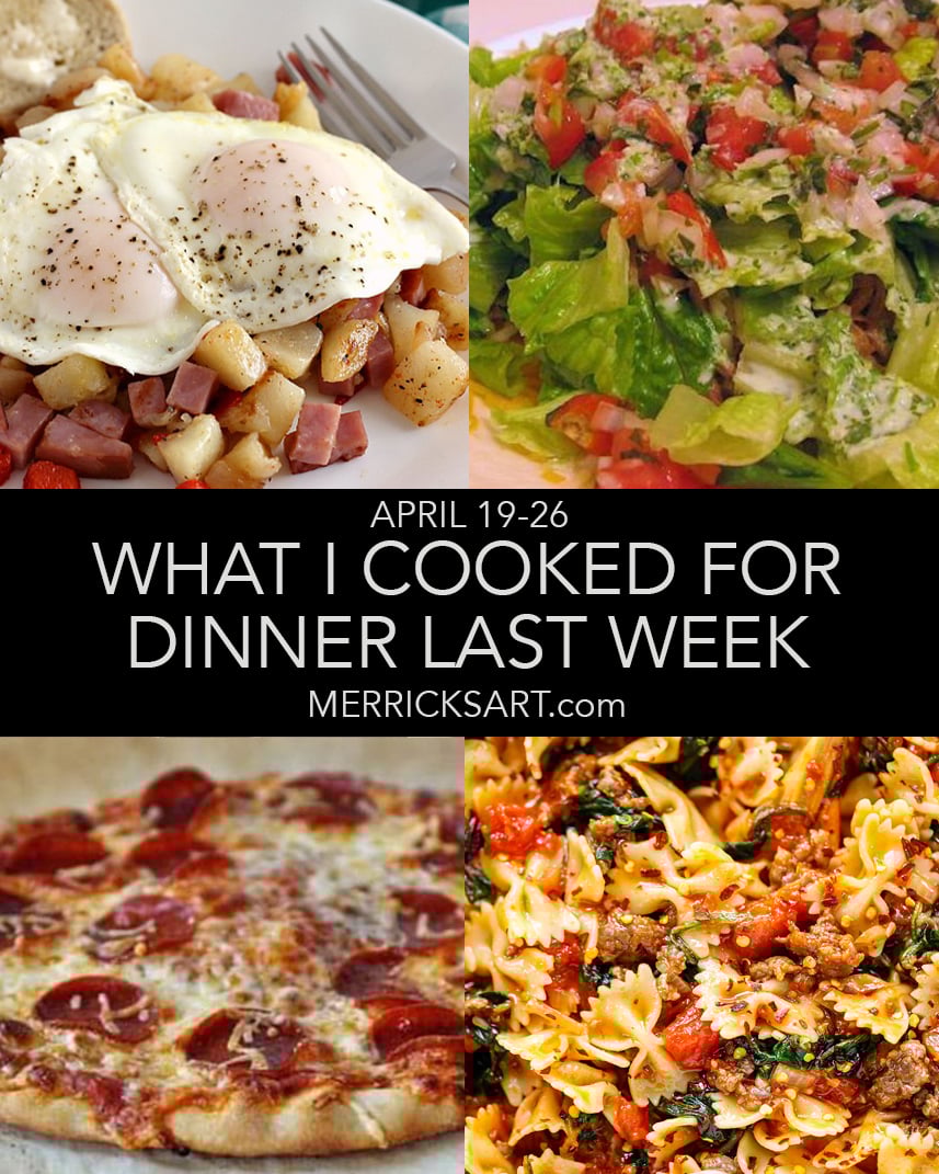 collage of recipes this week