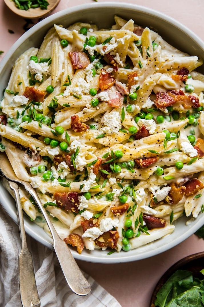 pea and pancetta pasta