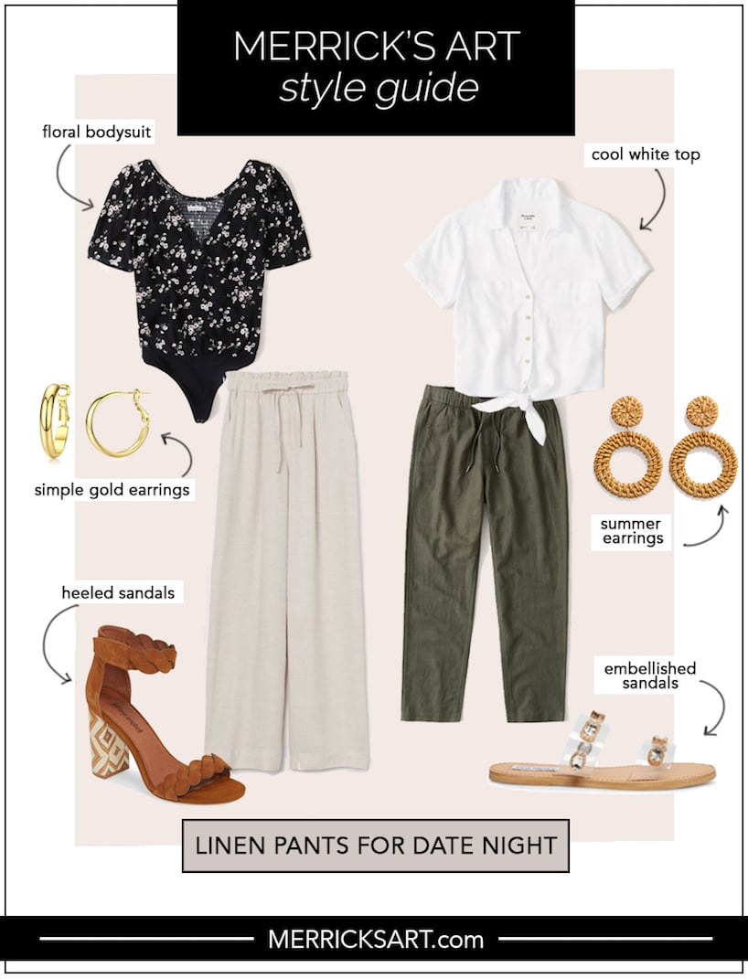 linen pants outfit ideas for date night