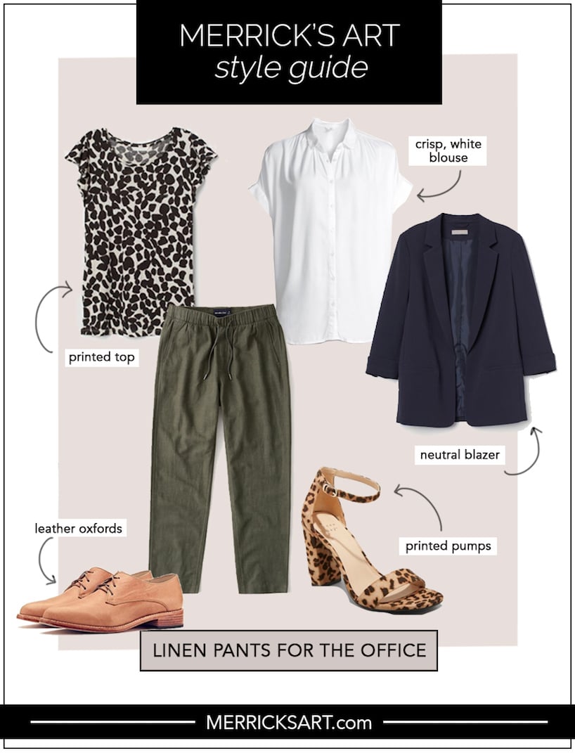 linen pants outfit ideas for the office