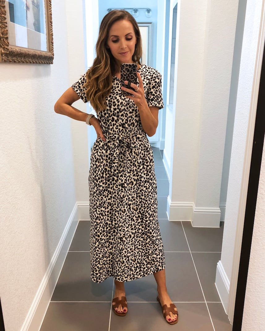 leopard maxi dress