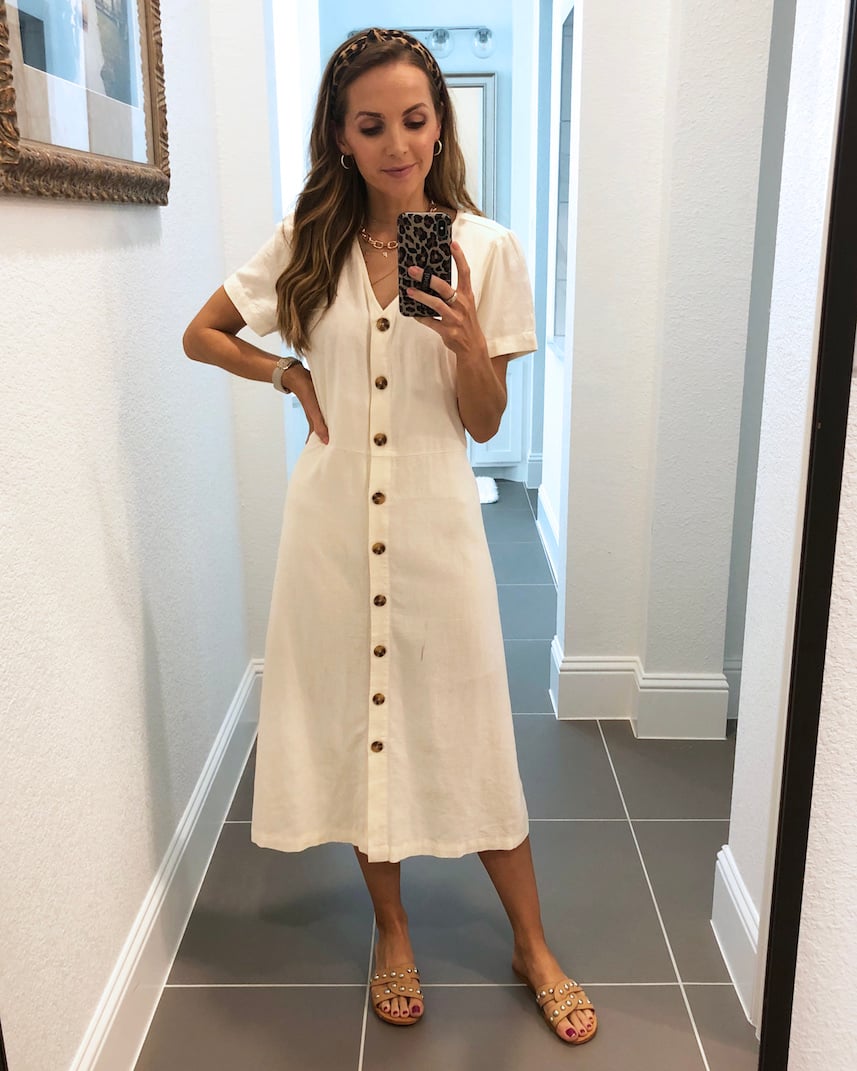 old navy button down dress