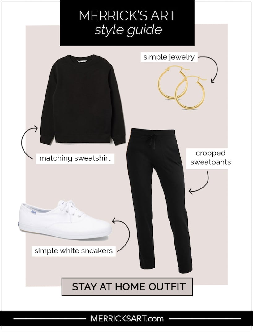 sweatsuit and sneakers outfit