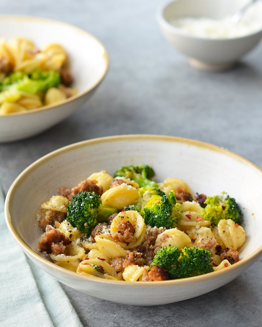 Orecchiette-with-Sausage-and-Broccoli-Dinner