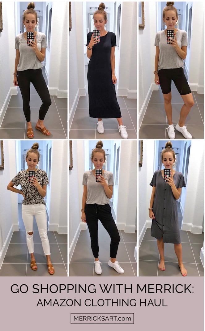 collage of amazon shopping haul