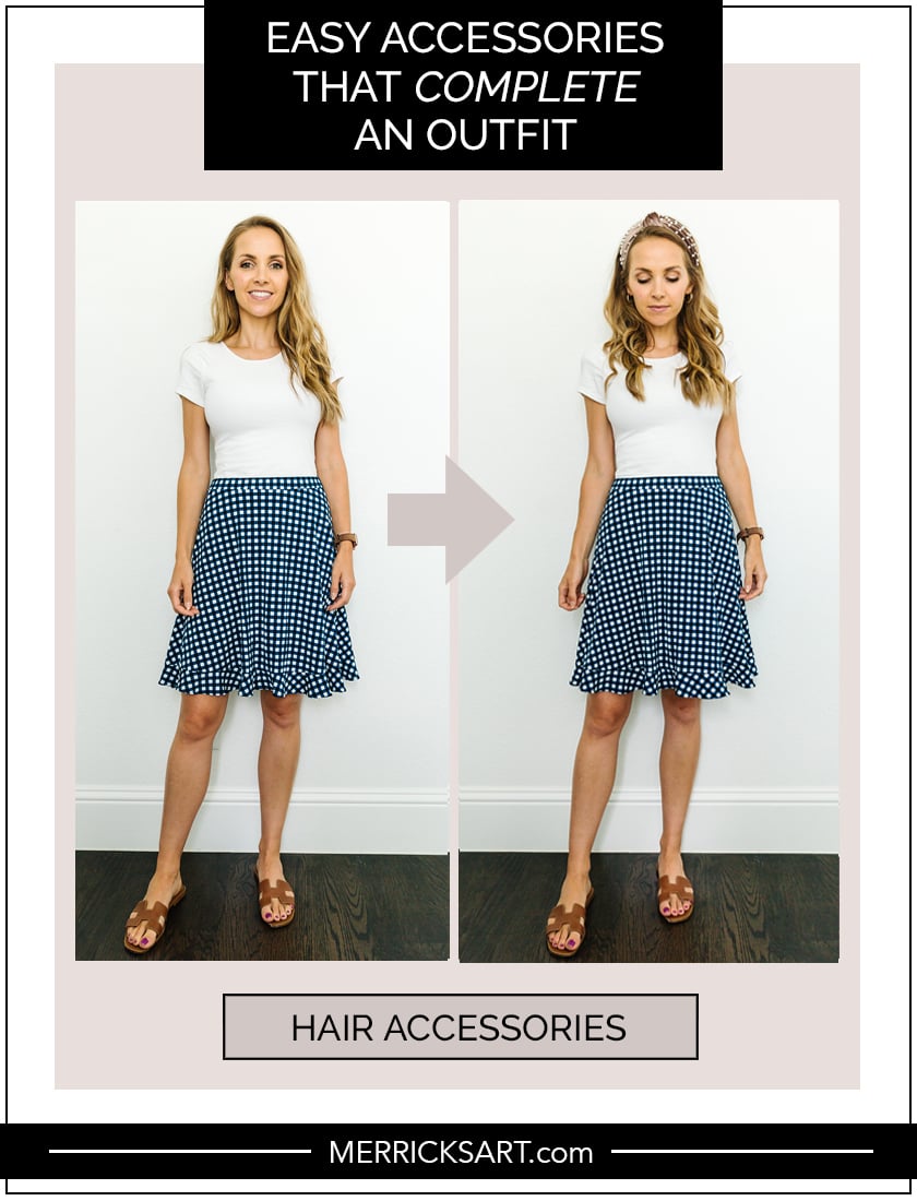 headband with gingham skirt