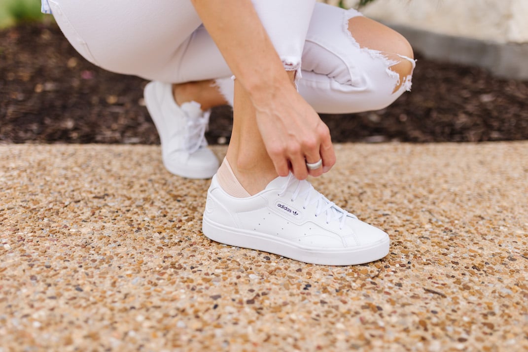white adidas