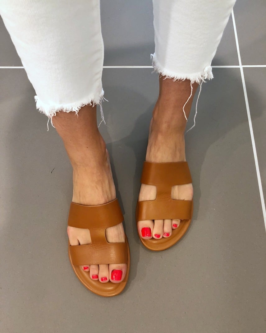 H strap leather sandals amazon