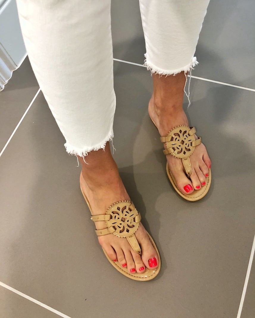 tan medallion sandals sam edelman
