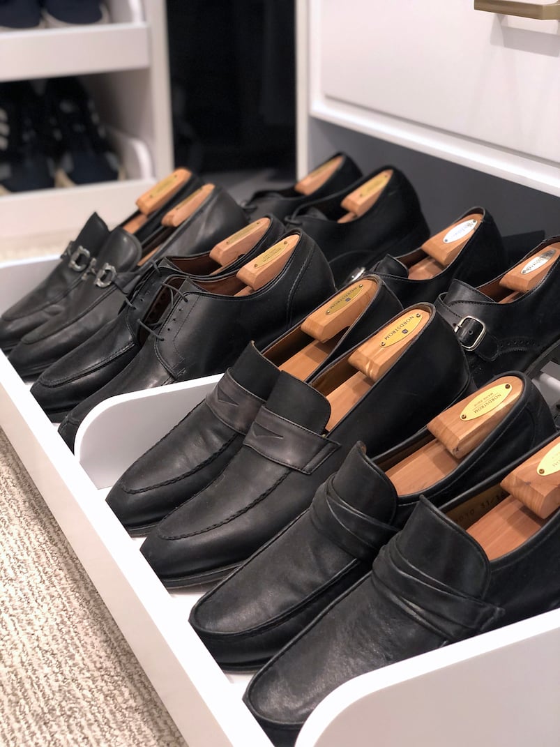 men's drawers with pull out shoe shelves