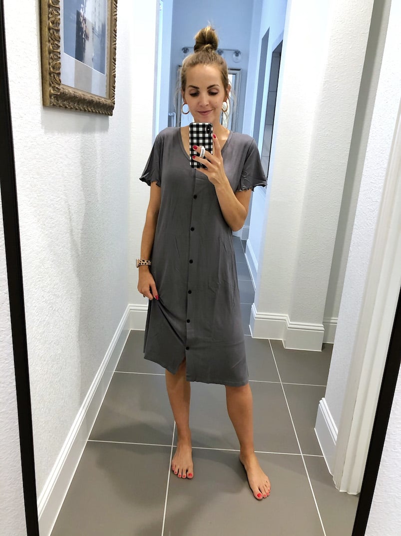 button front night dress