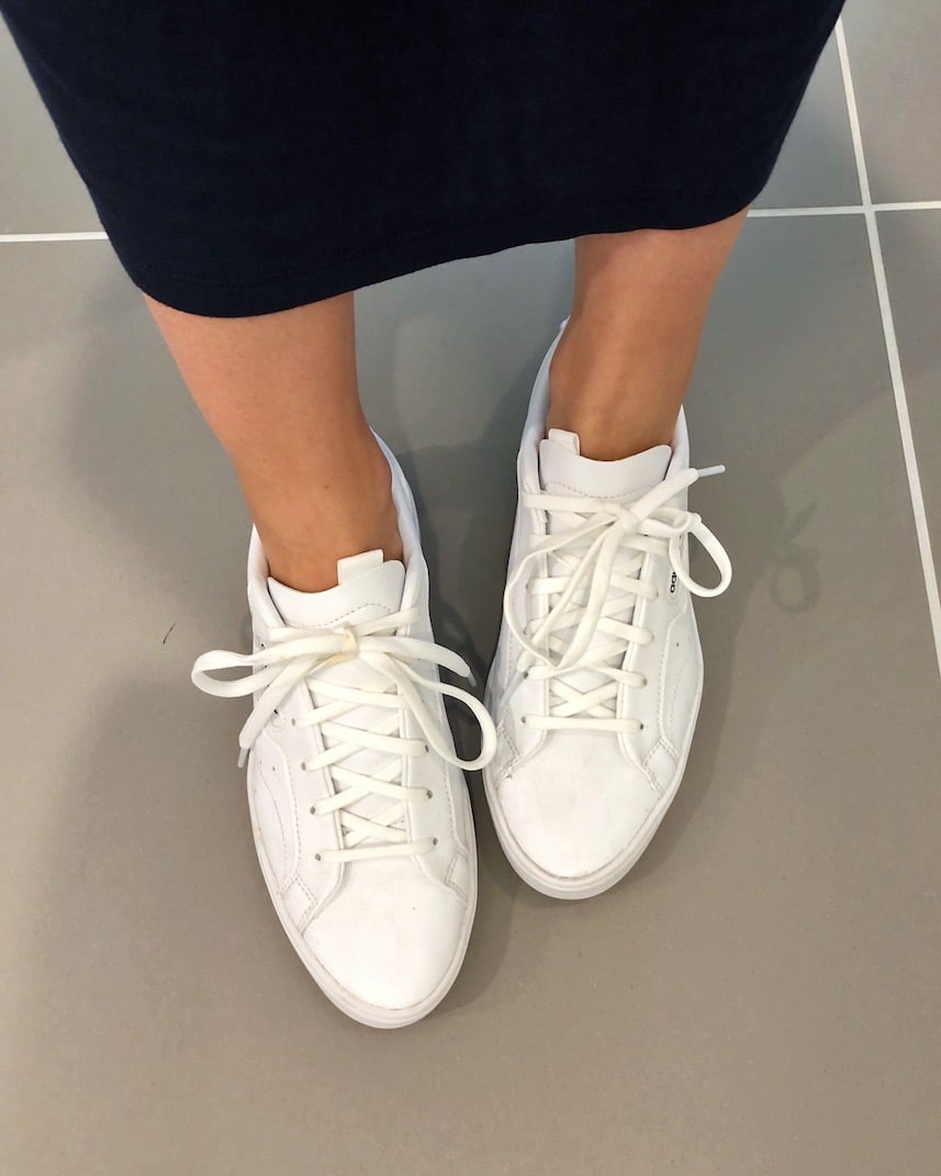white adidas sneakers