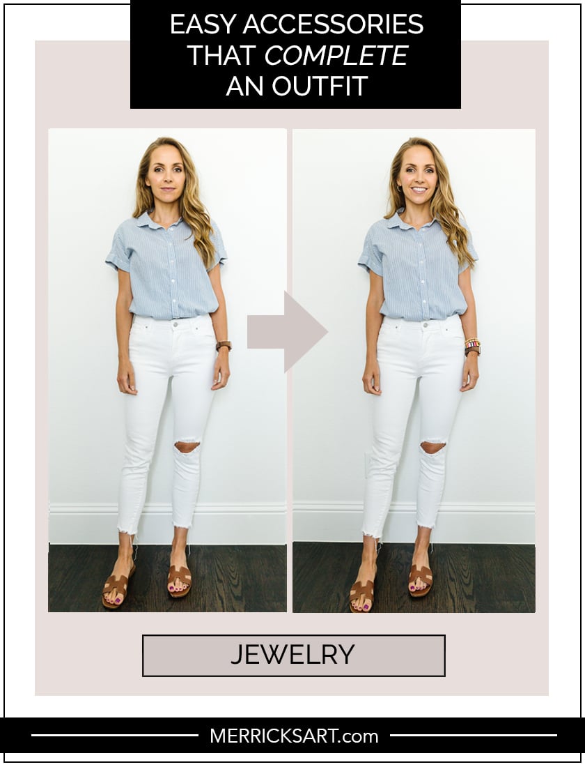 simple jewelry to complete an outfit