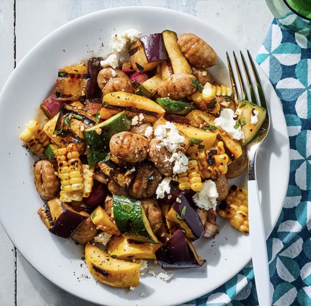 summer vegetable gnocchi salad