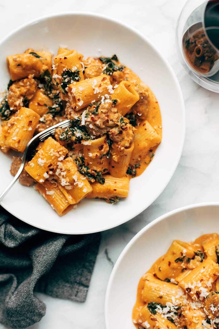 pasta with kale and sausage