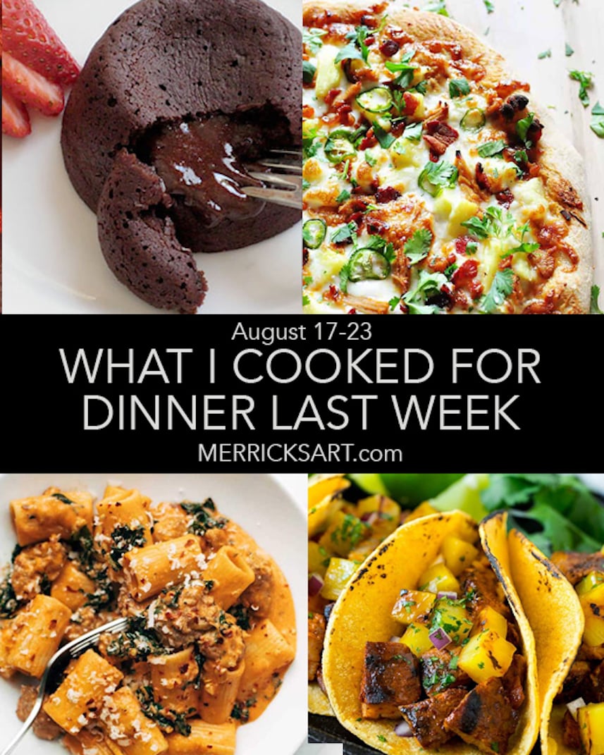 what I cooked for dinner last week