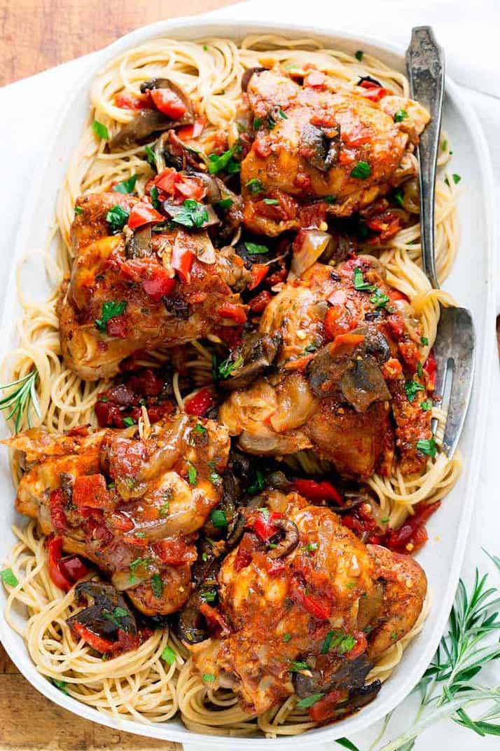 slow cooker chicken cacciatore