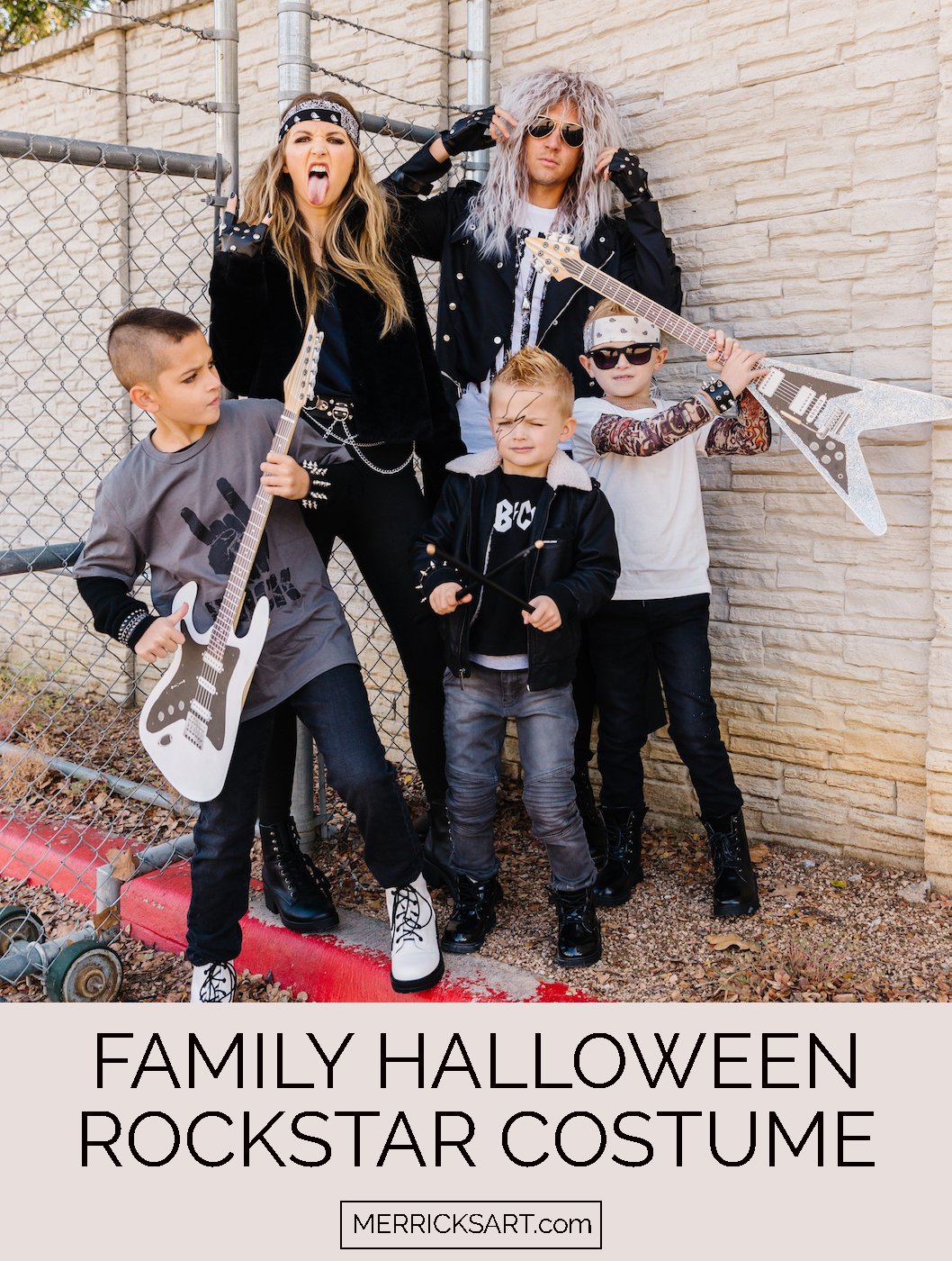 family rockstar halloween costumes