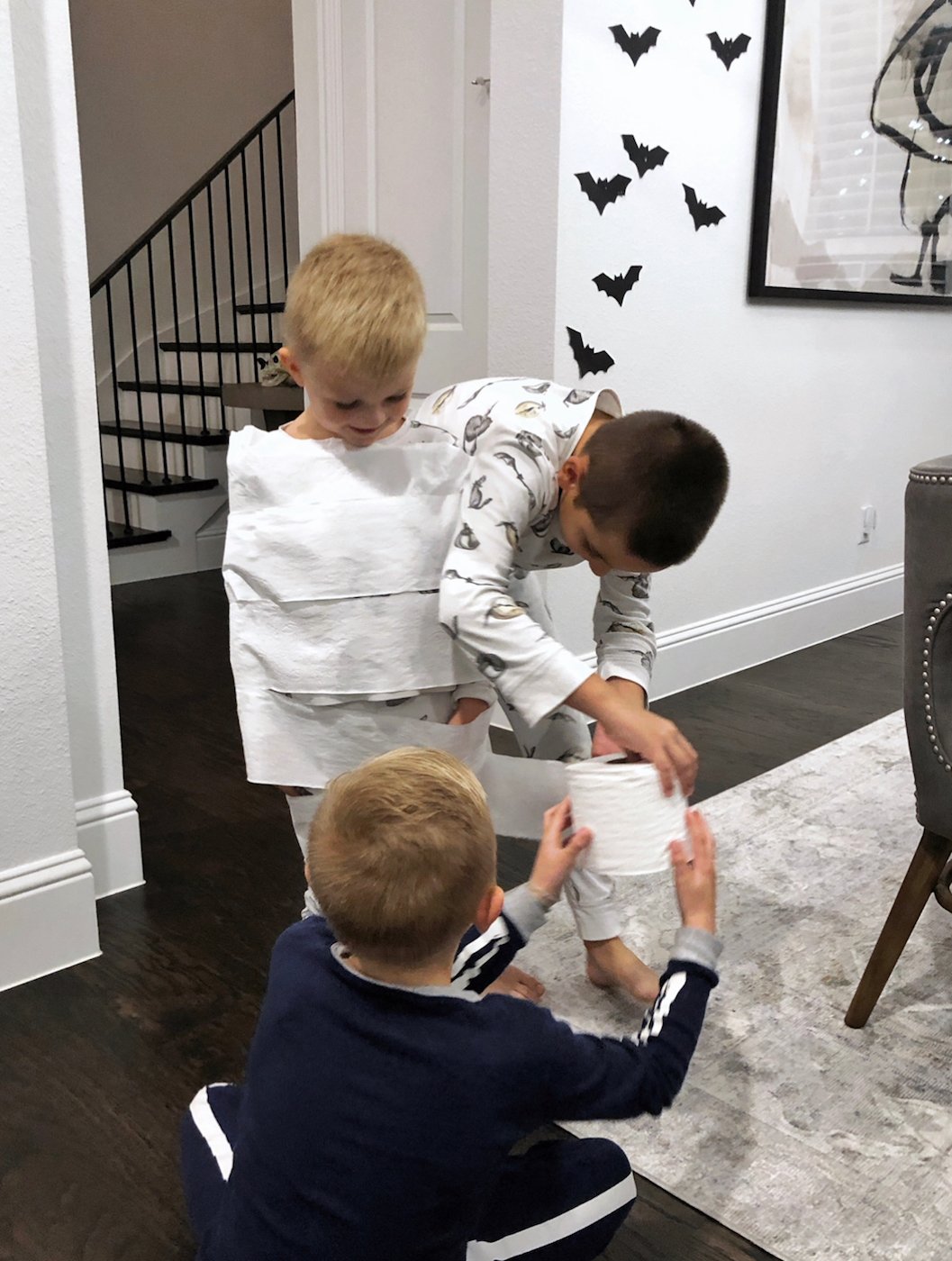 Halloween minute to win it games - mummy wrap