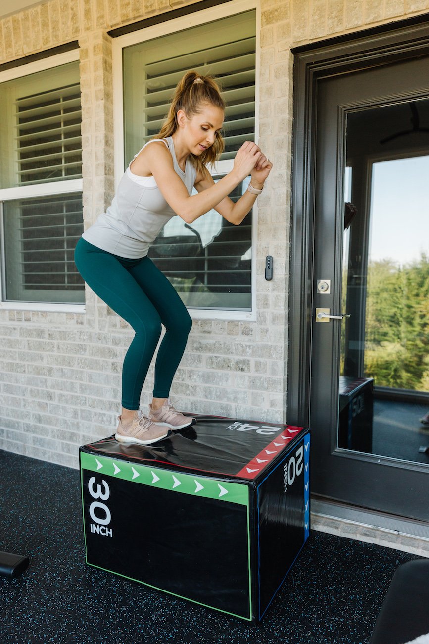 plyometric box in the home gym