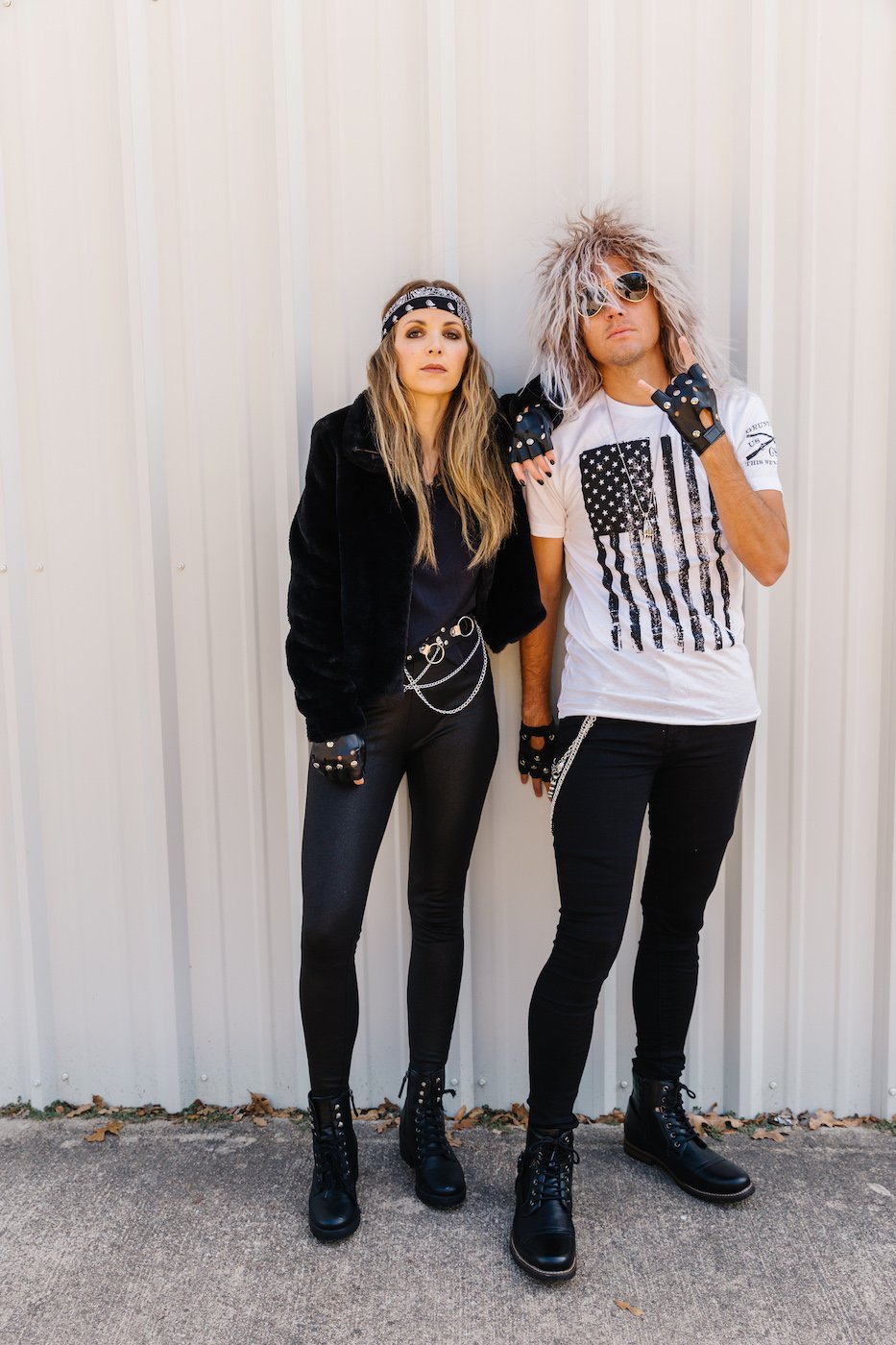 Couple halloween rockstar outfit