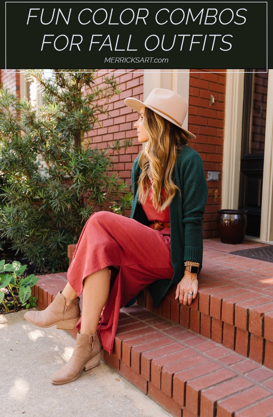 red and green outfit for fall