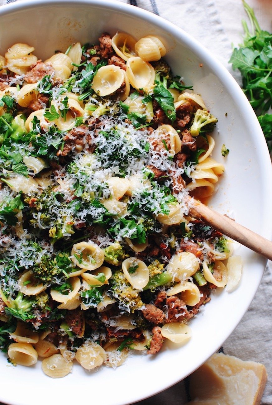 sausage-pasta-with-broccoli