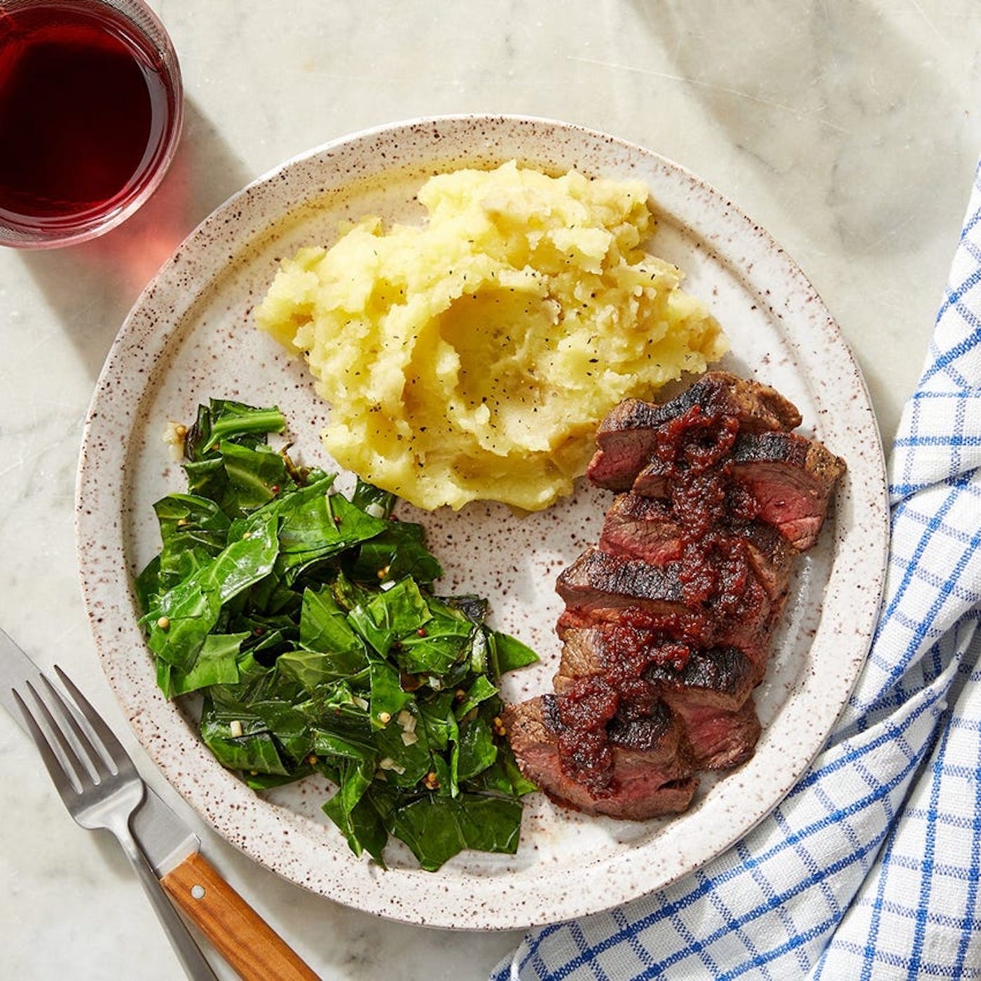 blue apron steak and tomato chutney sauce dinner ideas