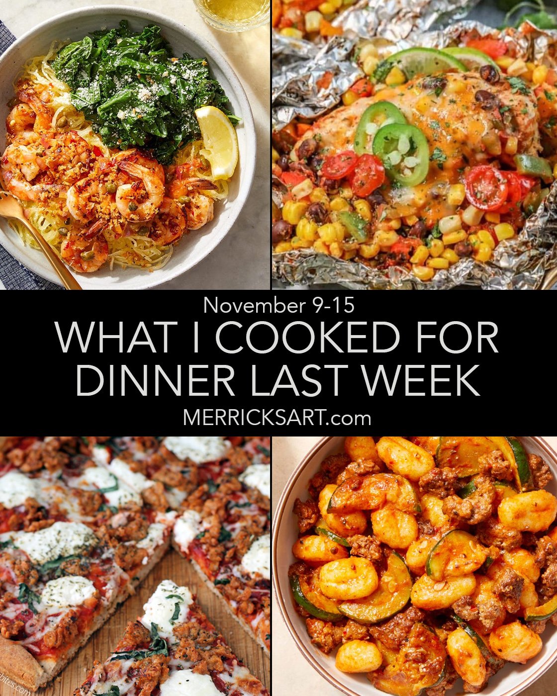 collage of dinner ideas