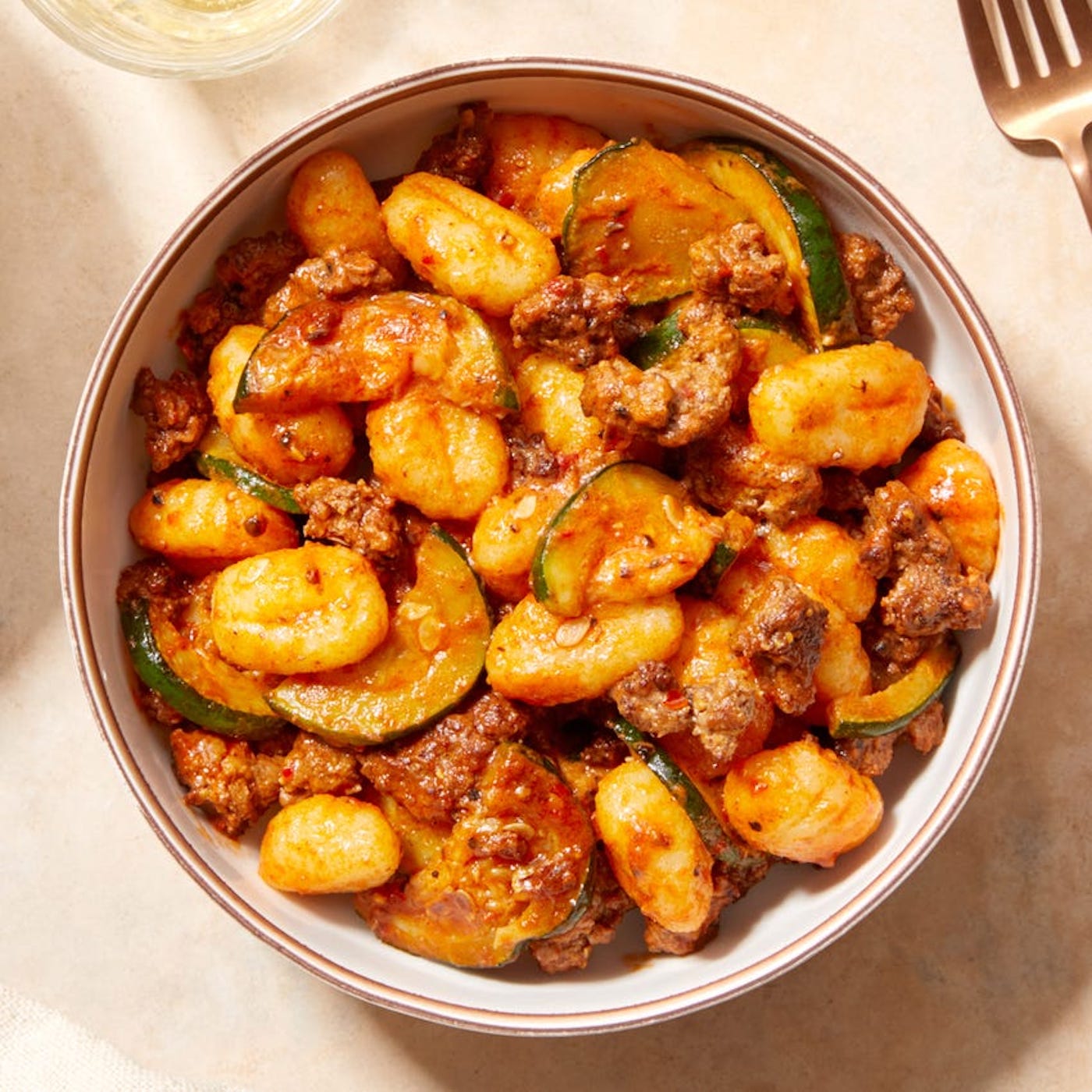 gnocchi and zucchini