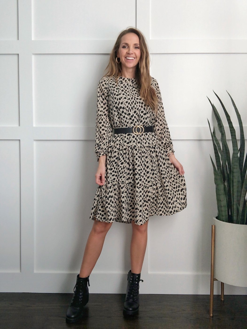 combat boots with a dress