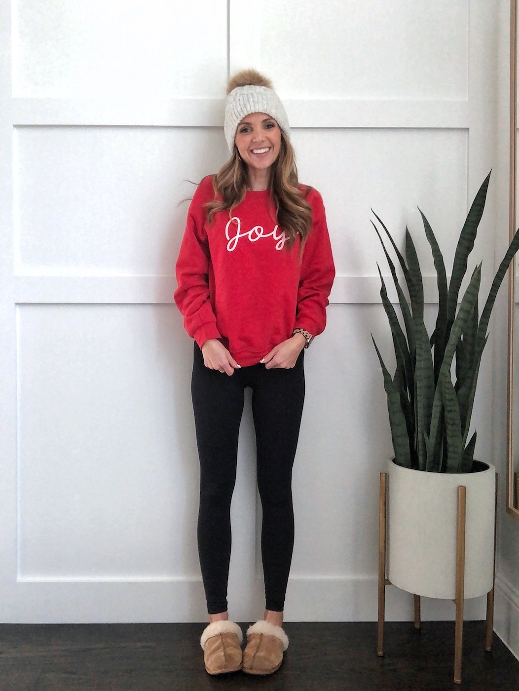 christmas sweatshirt and leggings