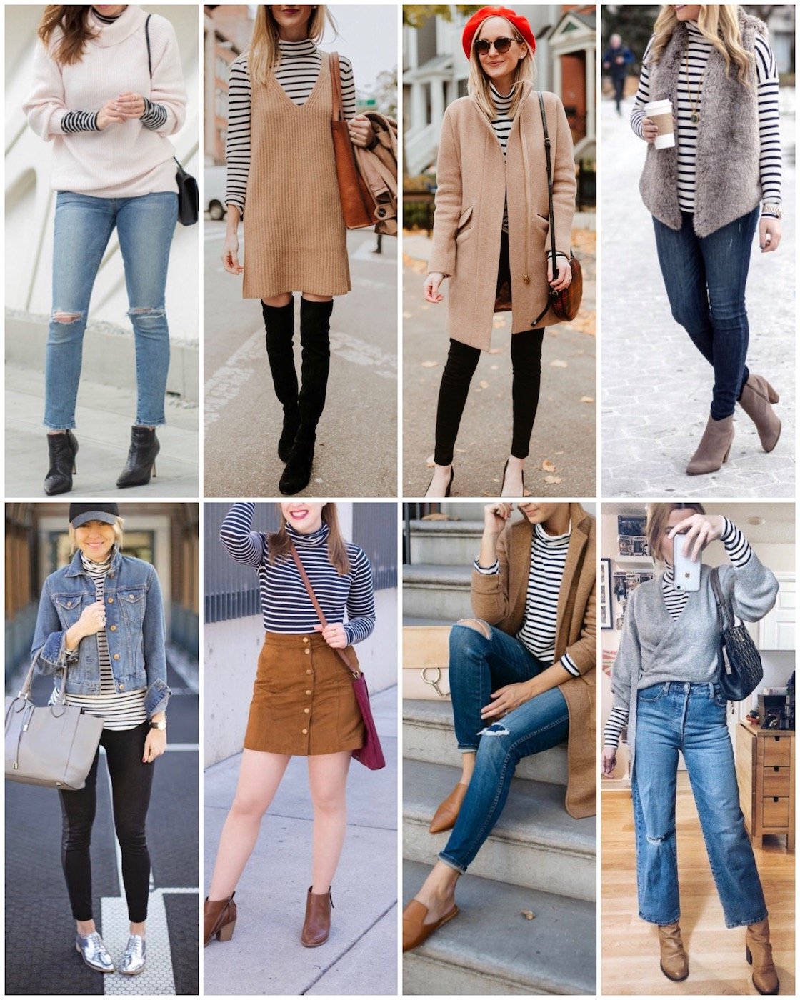 how to wear a striped turtleneck