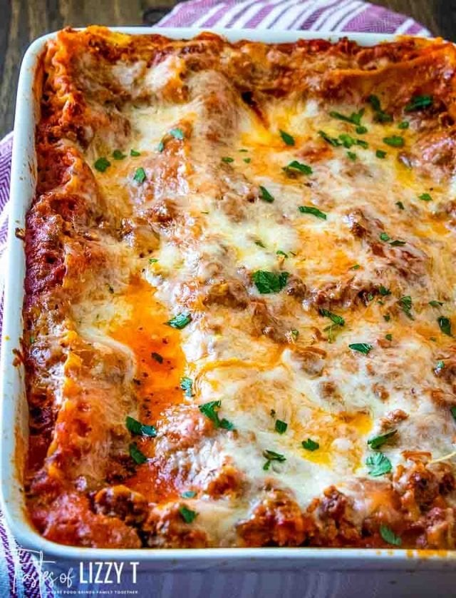 dinner idea lasagna