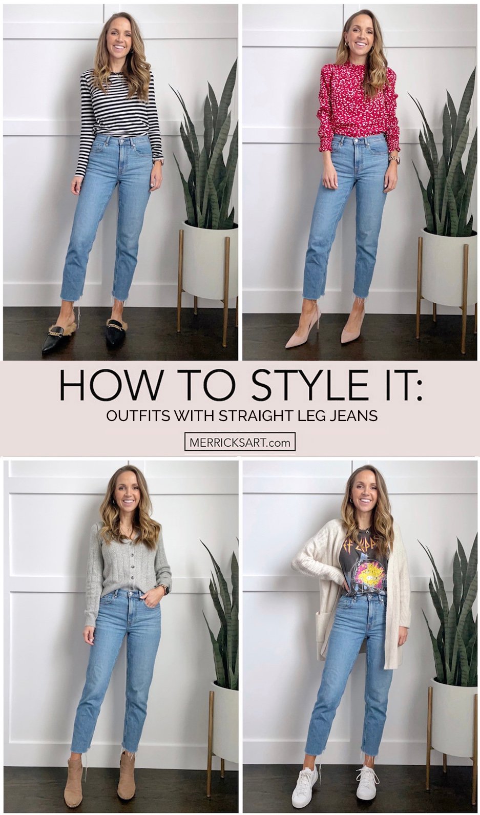 straight leg jeans outfits