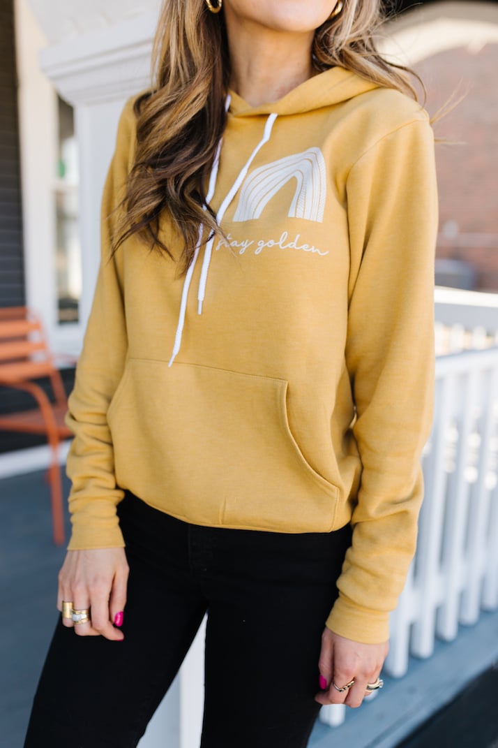mustard hoodie